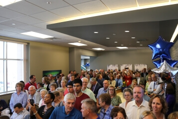 Hundreds of people attended the ribbon cutting ceremony to celebrate the Surgical & Procedural Care expansion